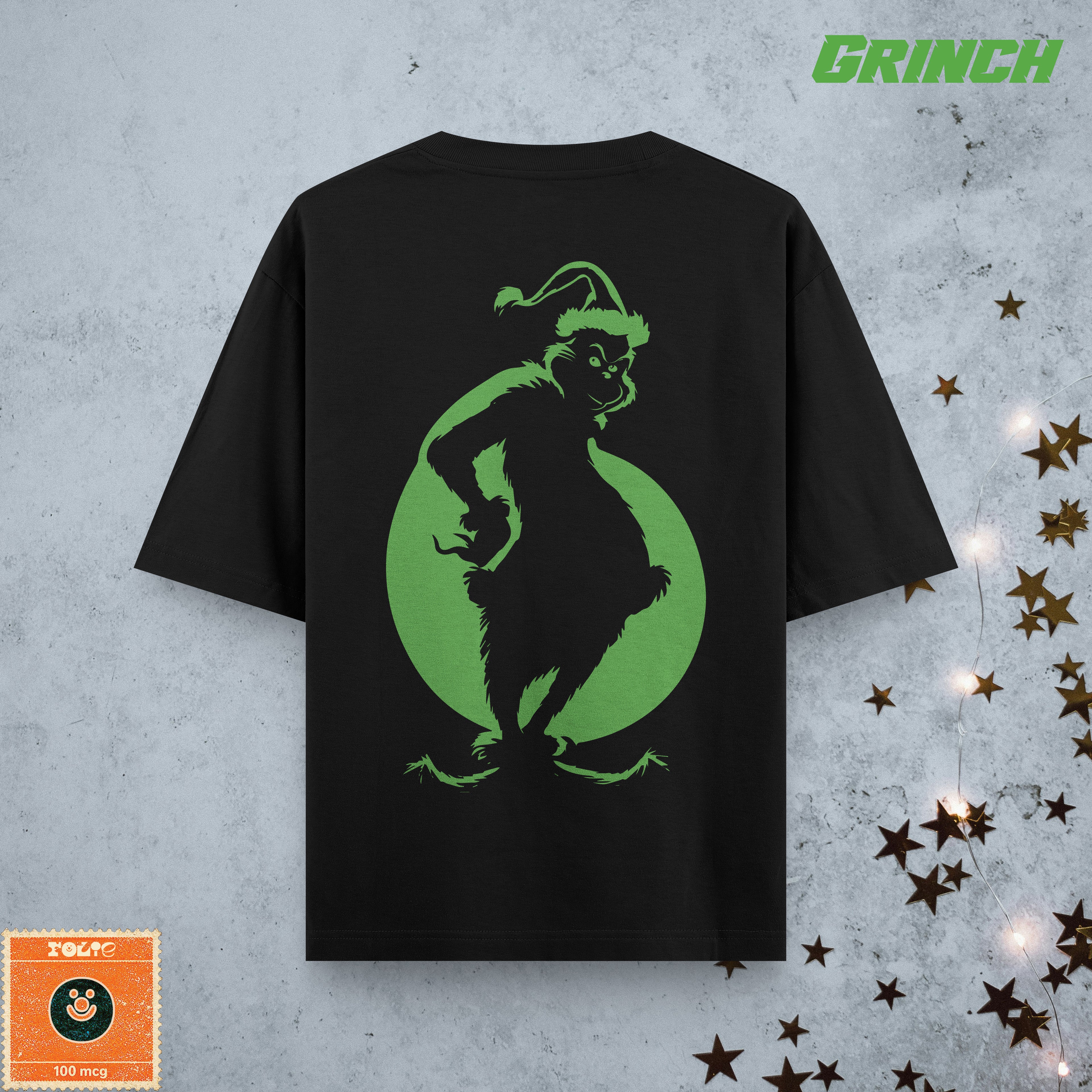 Grinch Black Oversized Tee