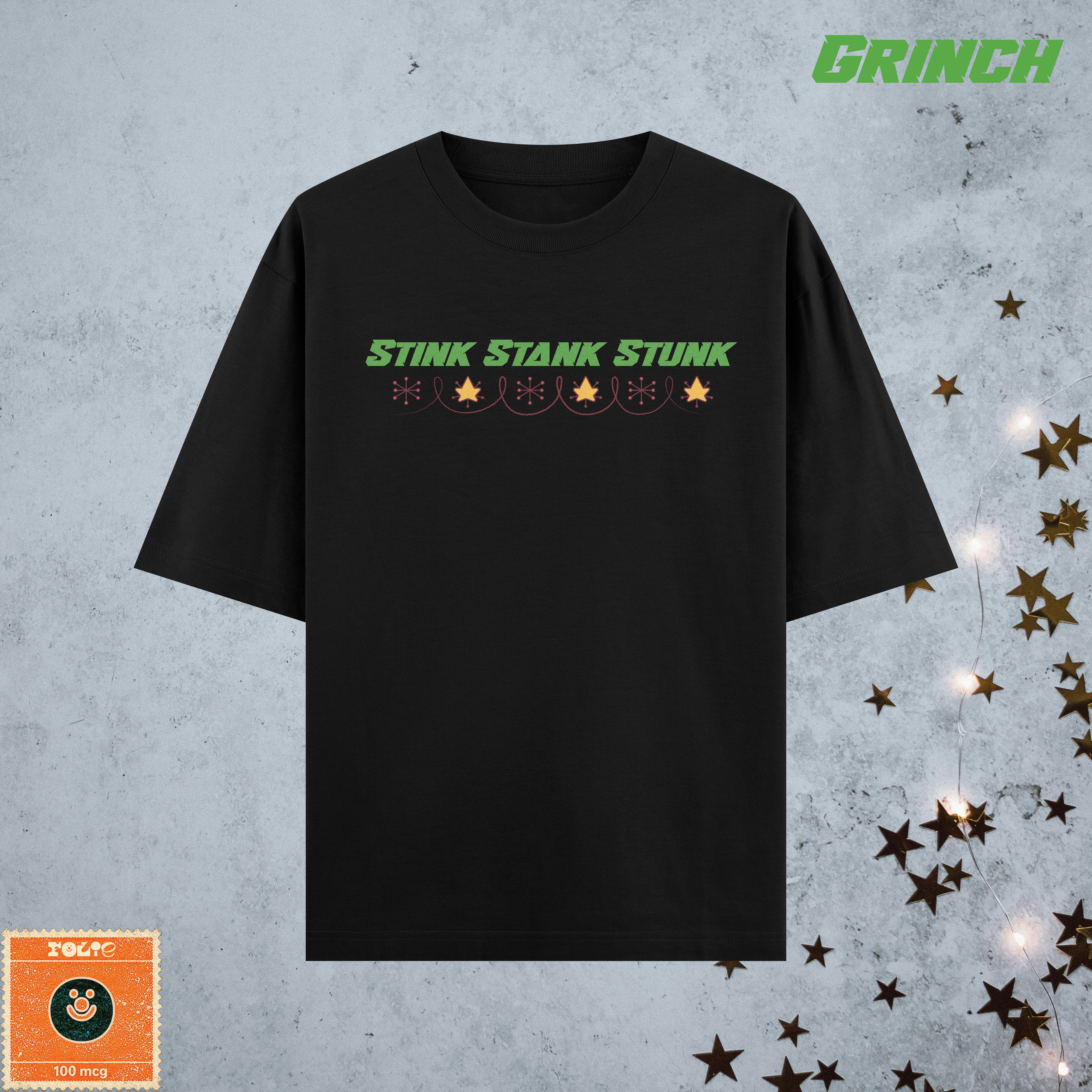 Grinch Black Oversized Tee