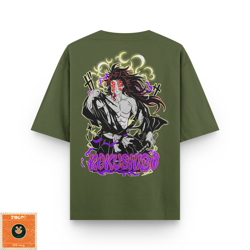 Kokushibo Black & White Oversized Tee