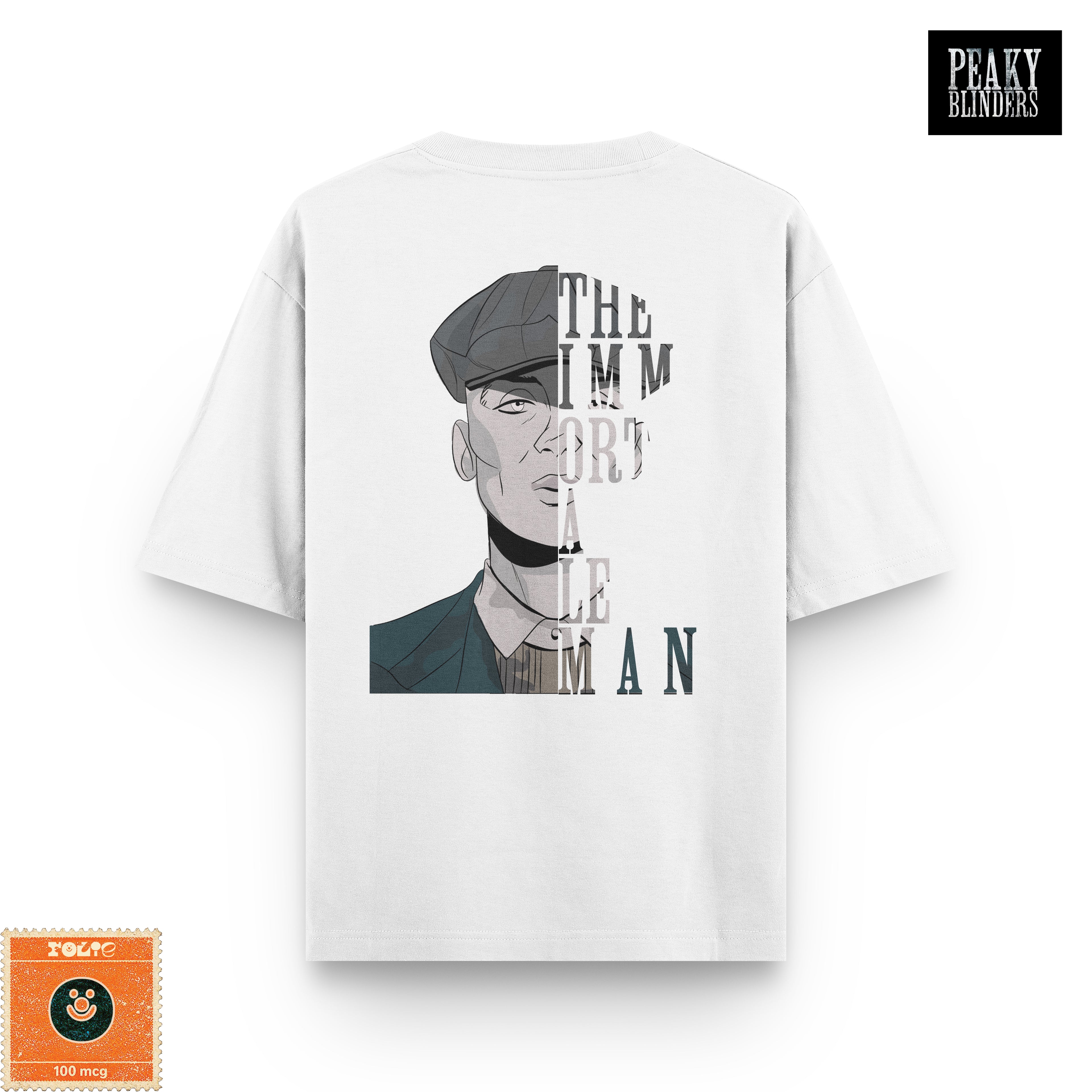 The Immortal Man Black & White Oversized Tee