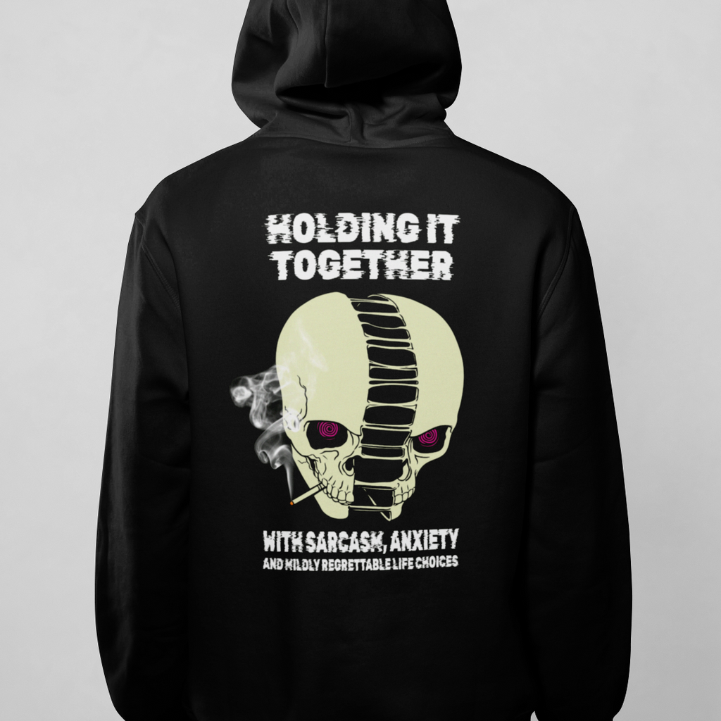 Split Skull Black Hoodie