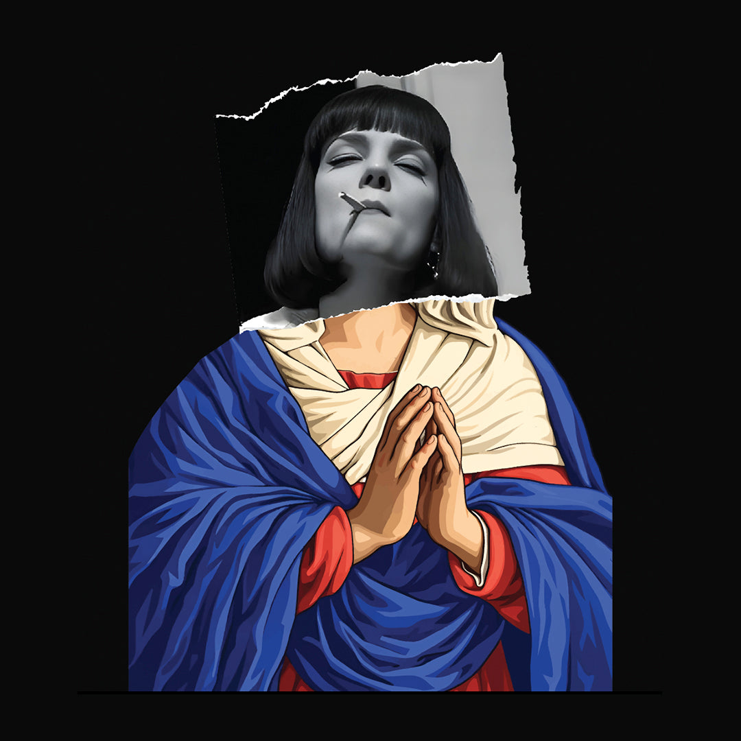 No Saints Here Black Hoodie