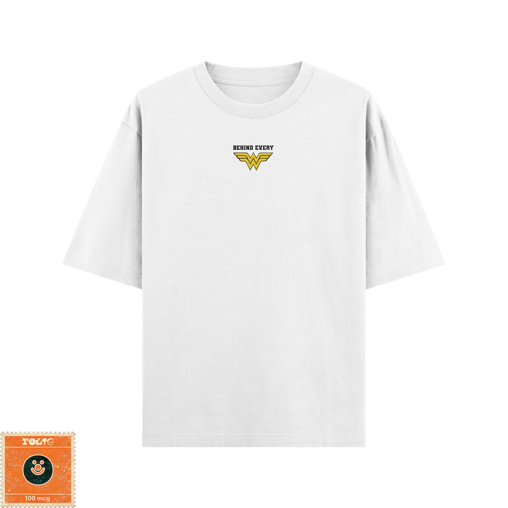 WONDER (WO)MAN Black & White Oversized Tee