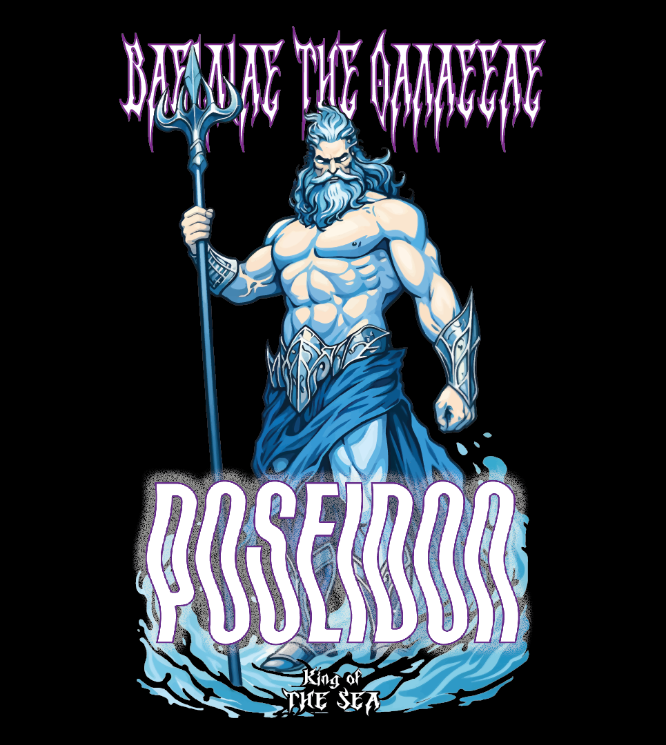 Poseidon Black Hoodie